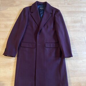 Banana Republic Italian Manteco Wool blend (80%) Burgundy Topcoat - Men's